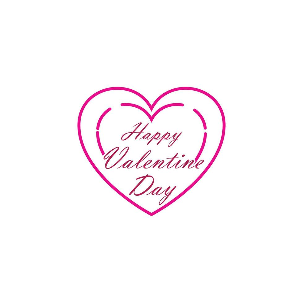 Valentines day logo vector