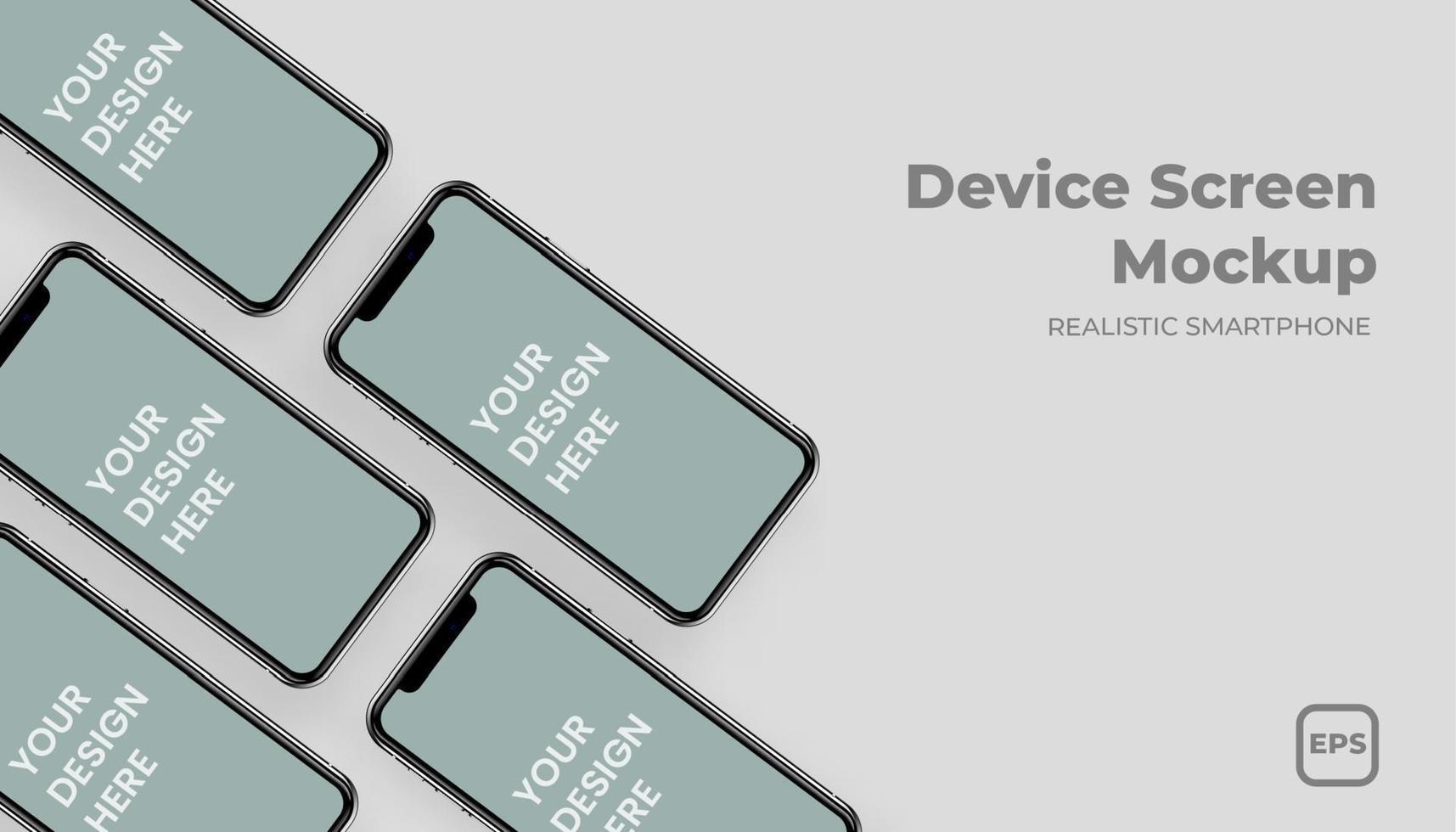 Screen phone mockup vector