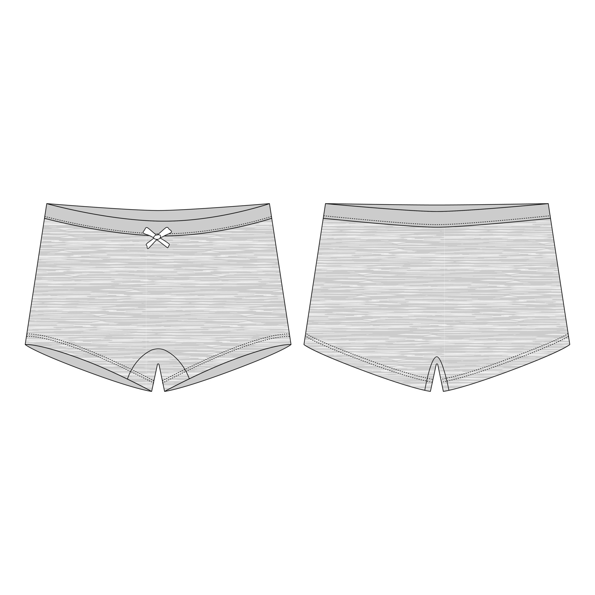 Female knickers. Mini short knickers in melange fabric for