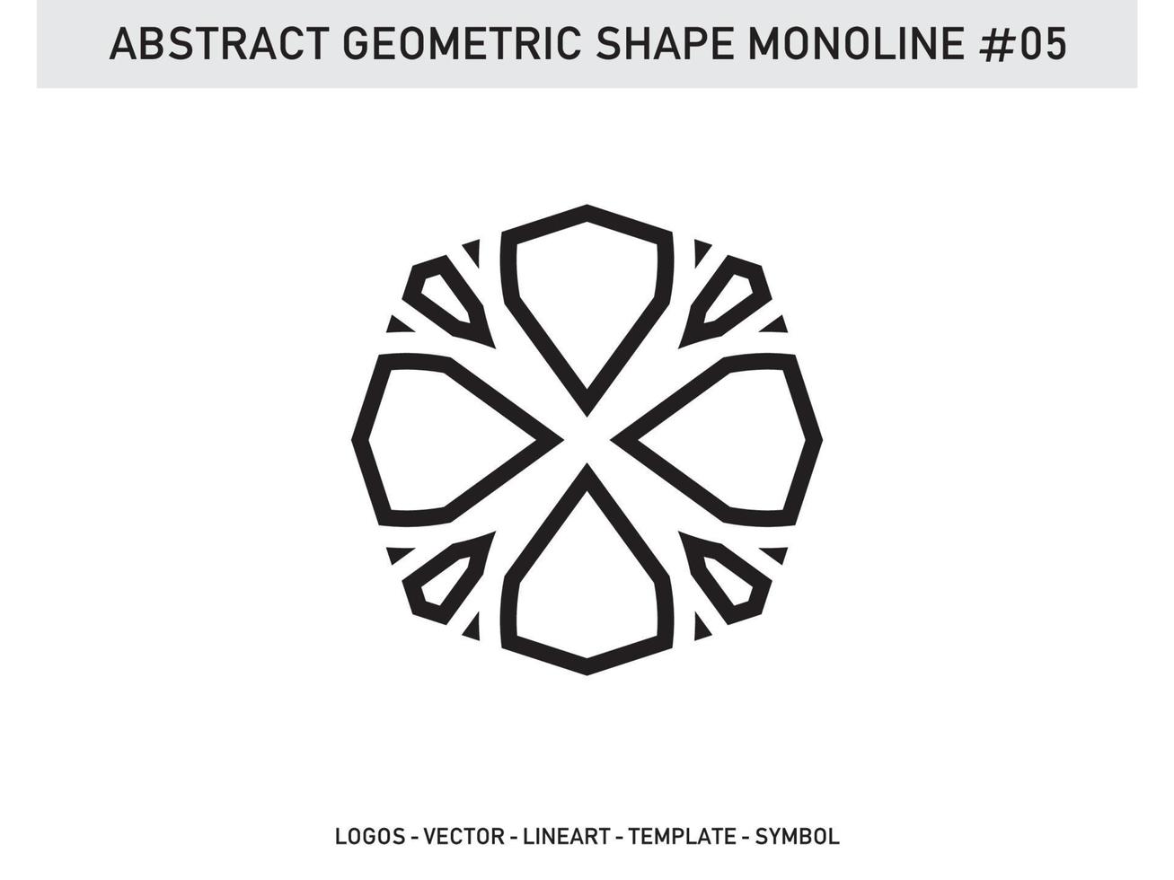 Monoline Geometric Abstract Shape Tile Design Decorative Free Pro vector