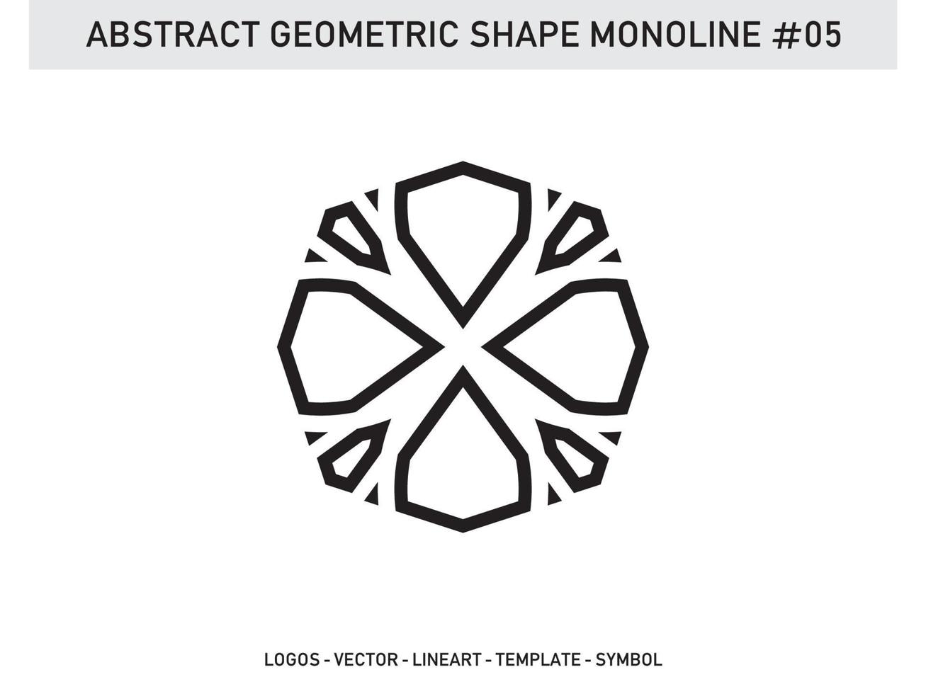 diseño de azulejo de forma abstracta geométrica monoline vector