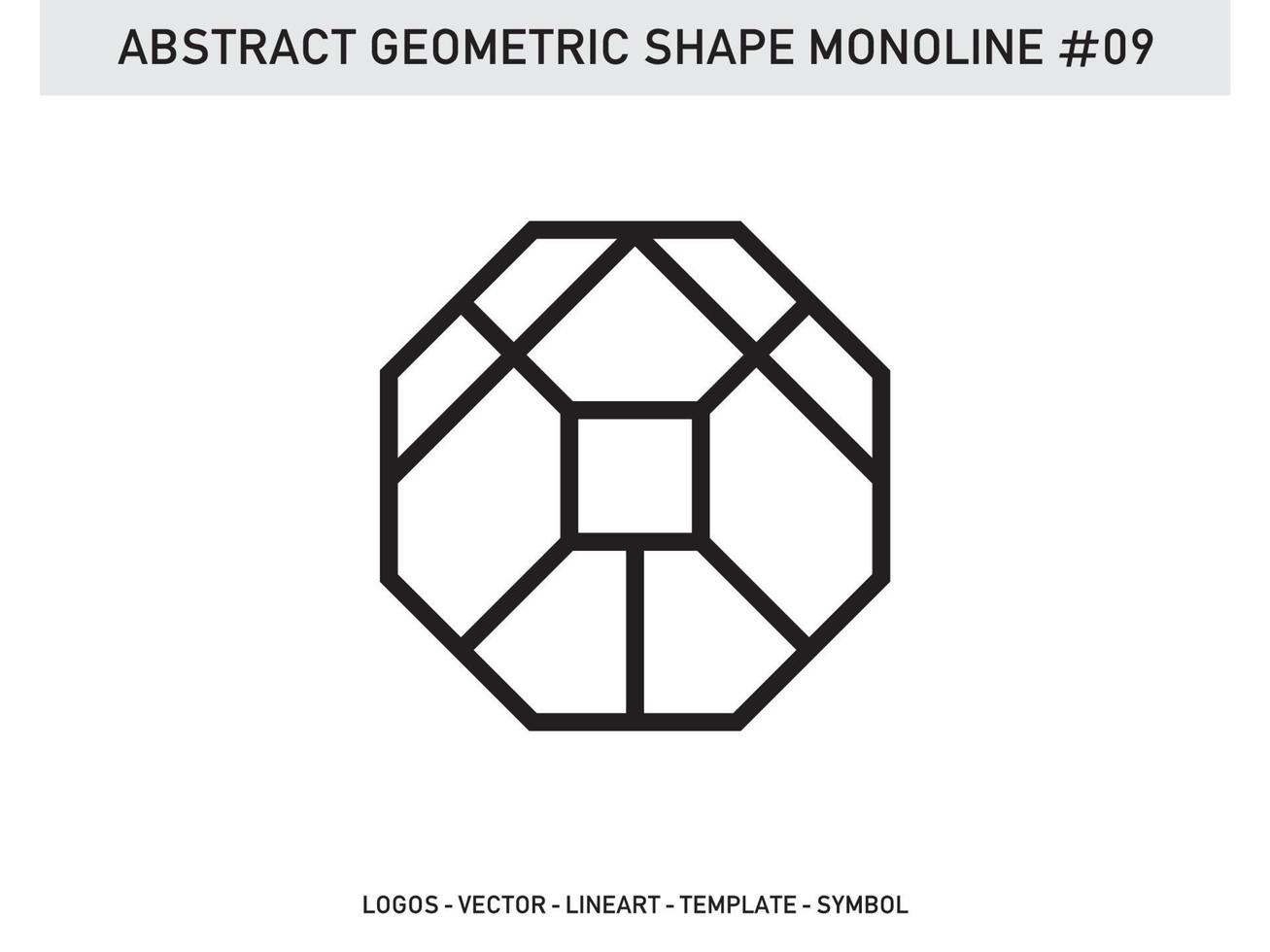 Monoline Geometric Shape Lineart Abstract Design Tile Free vector