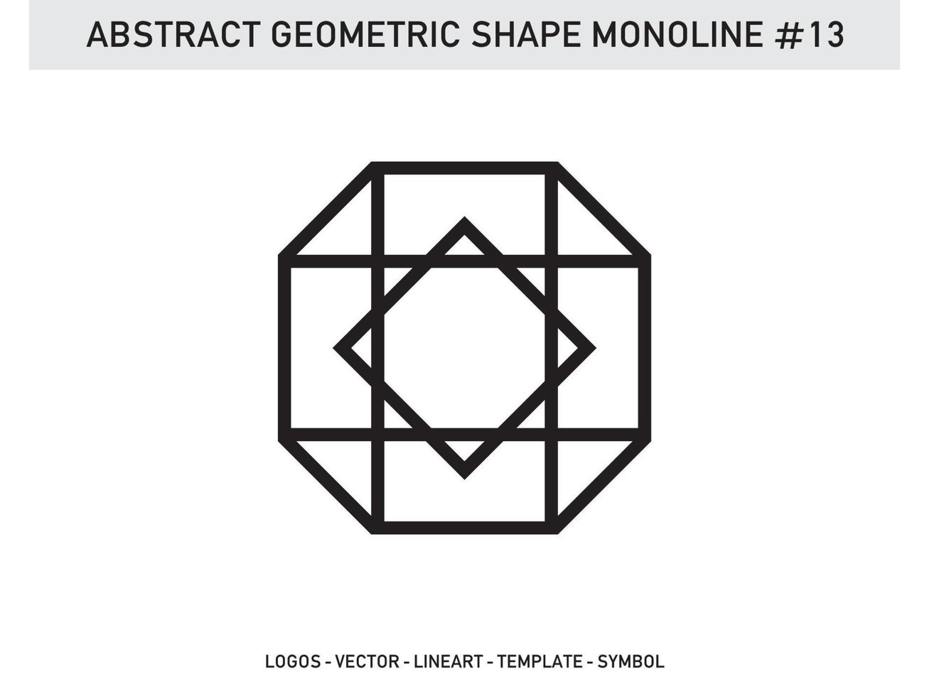 Geometric Lineart Monoline Shape Tile Design Abstract Free vector