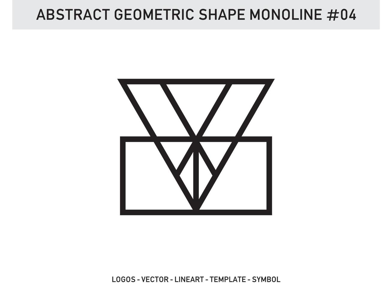 Tile Design Abstract Geometric Shape Monoline Vector Free