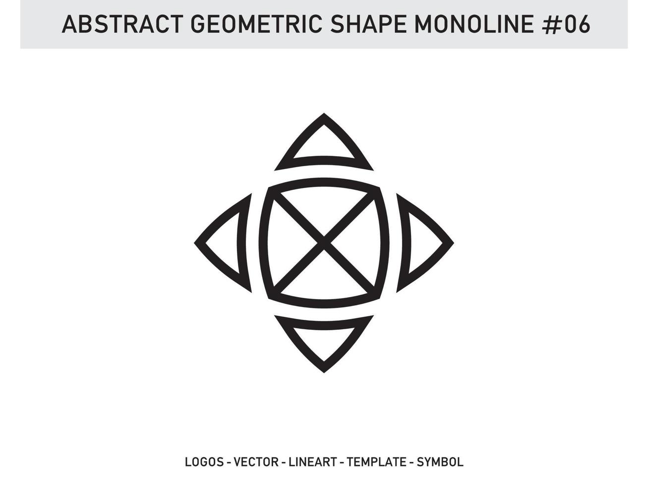 diseño de azulejo de forma abstracta geométrica monoline vector