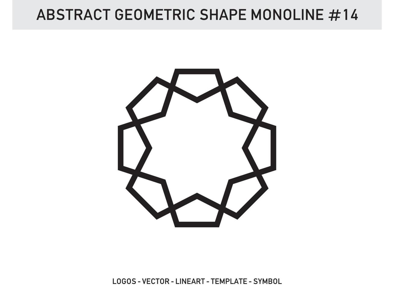 Geometric Lineart Monoline Shape Tile Design Abstract Free vector