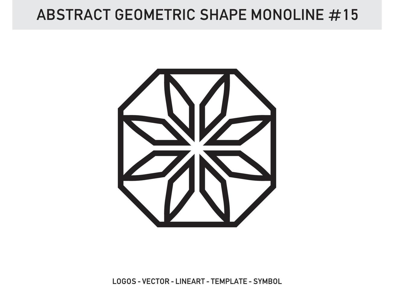 Monoline Lineart Geometric Abstract Shape Pattern Seamless Free vector