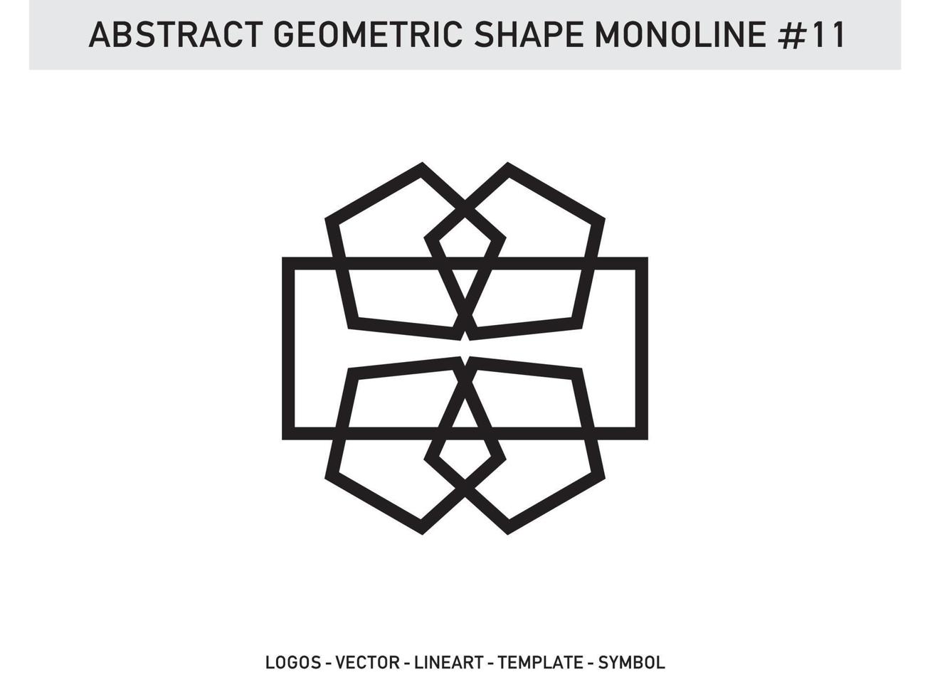 Monoline Lineart Geometric Abstract Shape Pattern Seamless Free vector