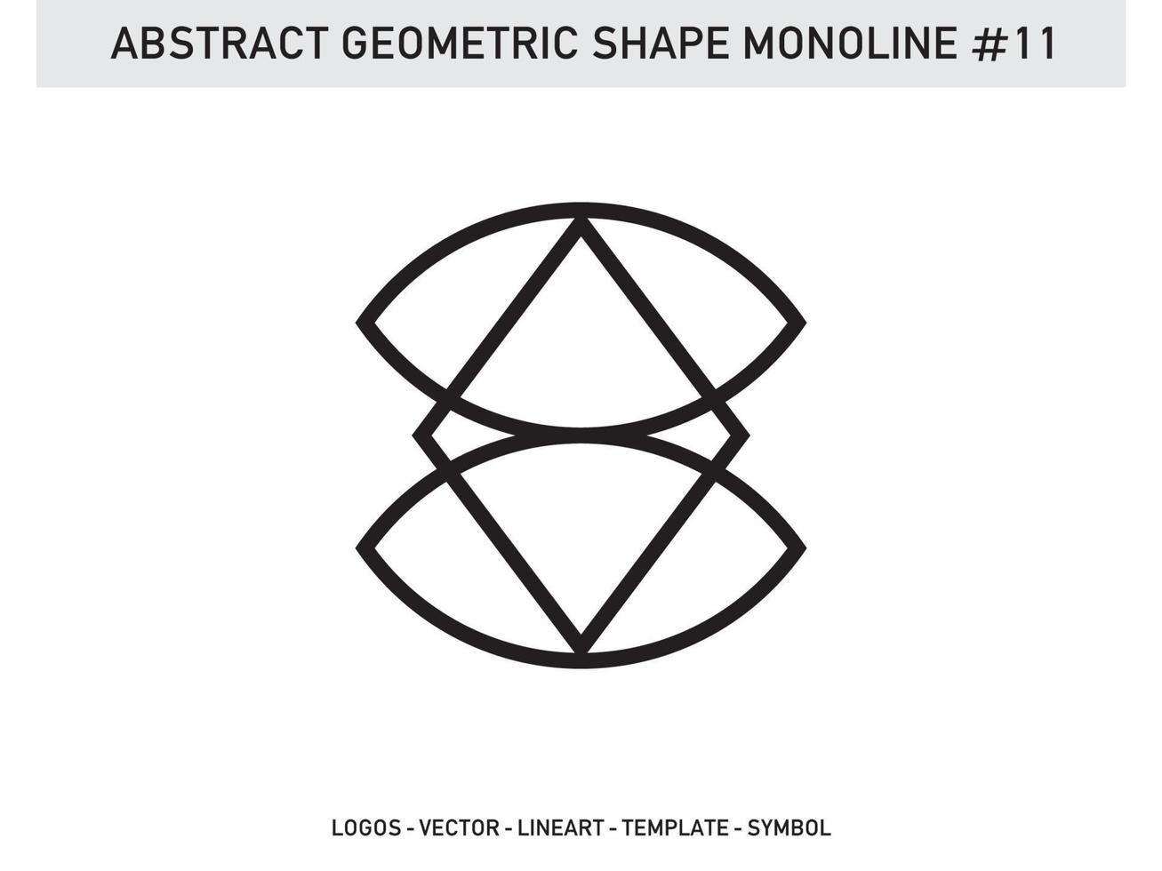 Geometric Lineart Monoline Shape Tile Design Abstract Free vector