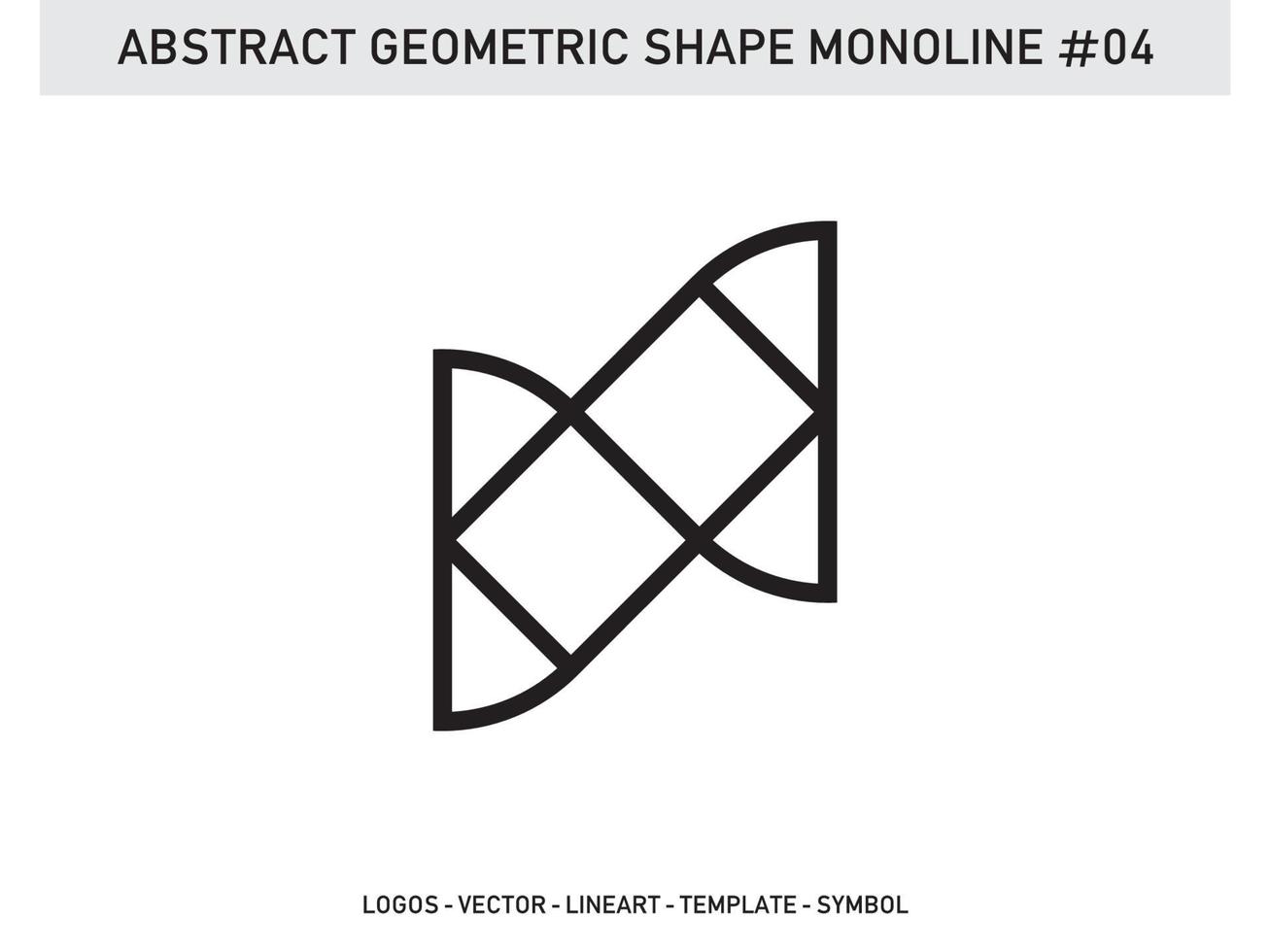 Tile Design Abstract Geometric Shape Monoline Vector Free