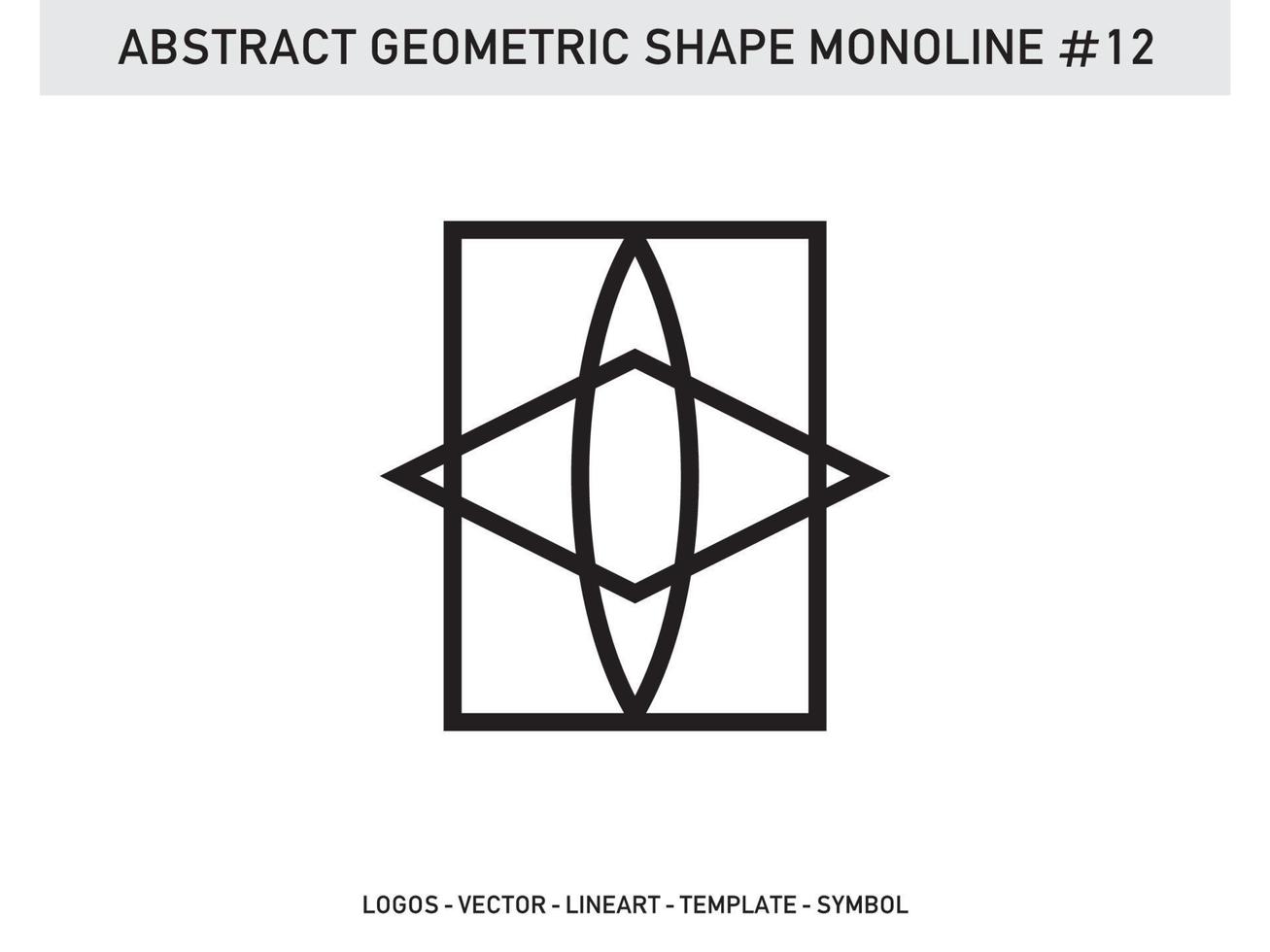 Monoline Lineart Geometric Abstract Shape Pattern Seamless Free vector