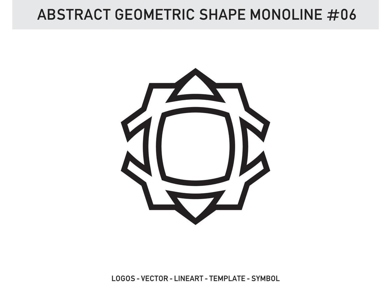 diseño de azulejo de forma abstracta geométrica monoline vector