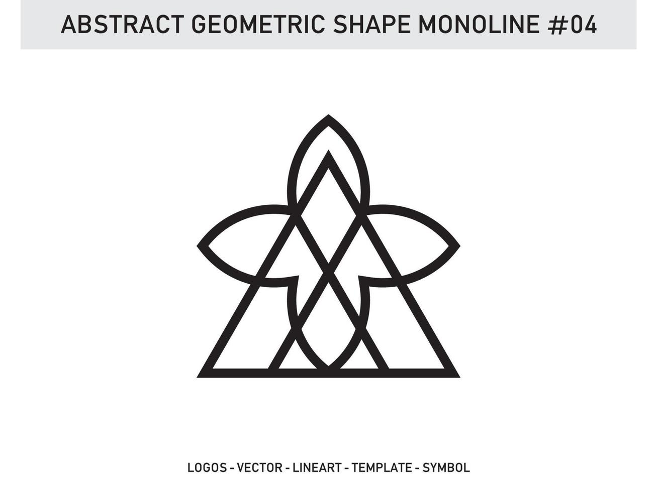 Tile Design Abstract Geometric Shape Monoline Vector Free