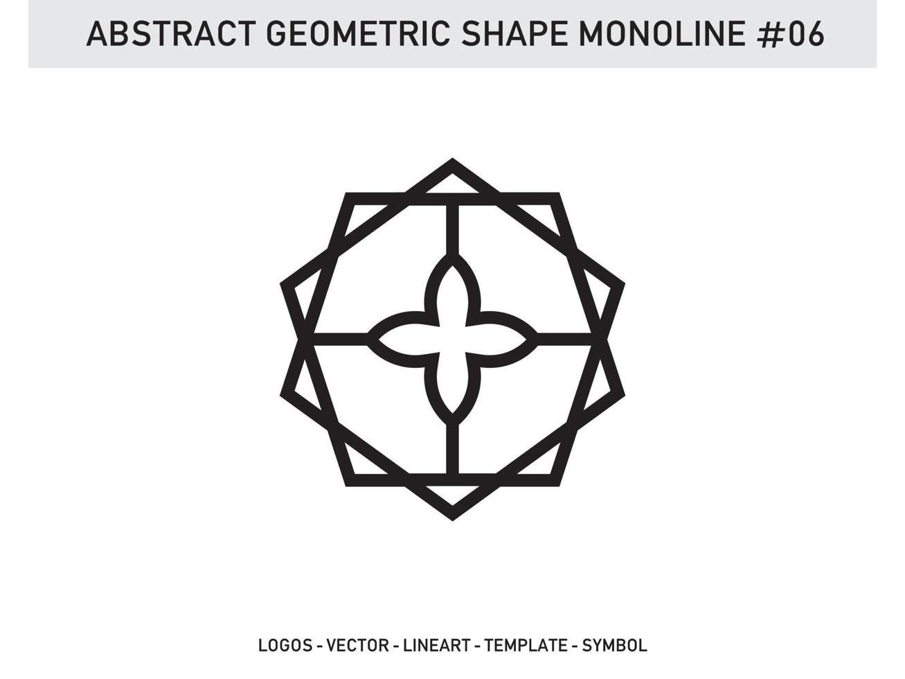 diseño de azulejo de forma abstracta geométrica monoline vector