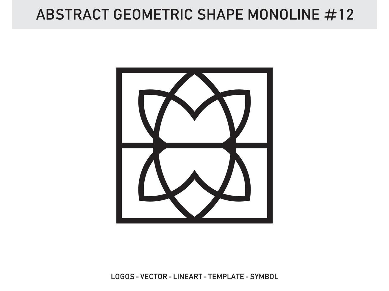 Monoline Lineart Geometric Abstract Shape Pattern Seamless Free vector