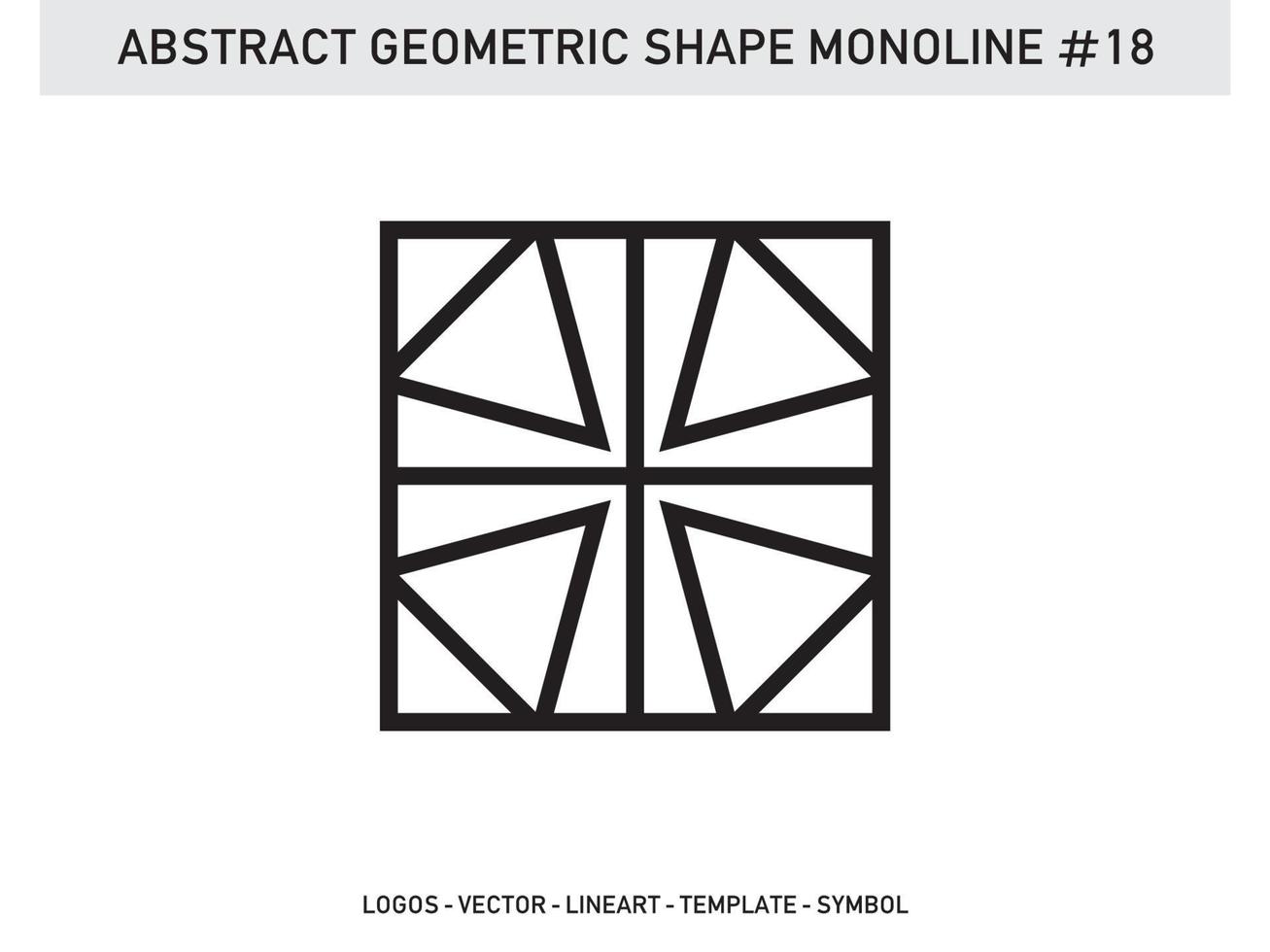 Modern Monoline Gemetric Shape Lineart Tile Design vector