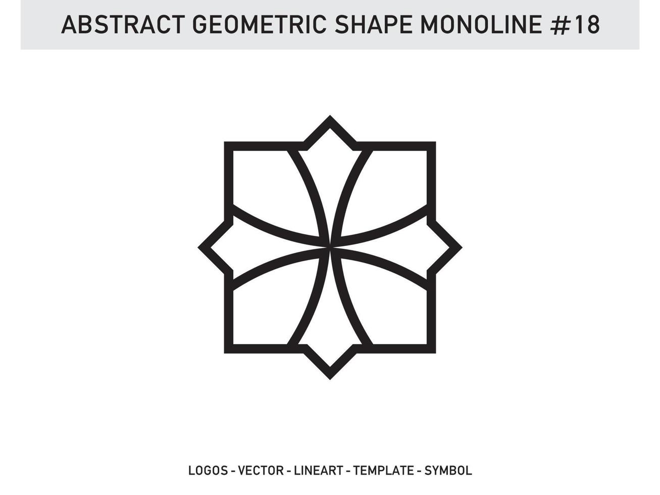 Modern Monoline Gemetric Shape Lineart Tile Design vector