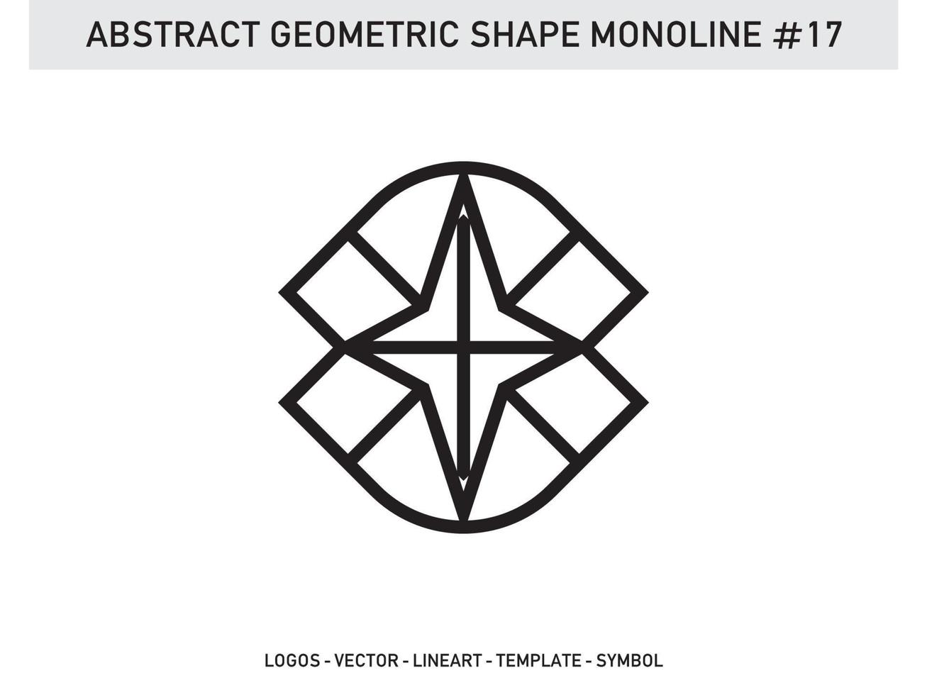 Lineart Monoline Geometric Decorative Design Element Free vector