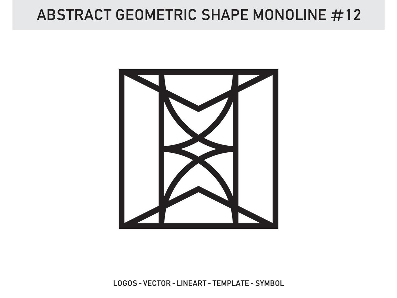 Geometric Lineart Monoline Shape Tile Design Abstract Free vector