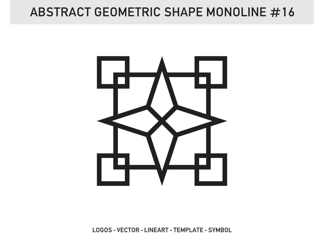 Lineart Monoline Geometric Decorative Design Element Free vector