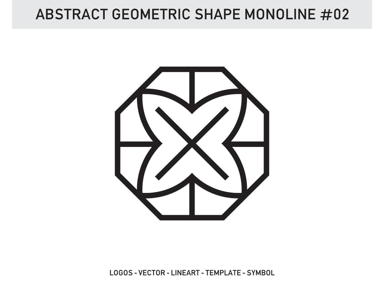 Tile Design Abstract Geometric Shape Monoline Vector Free
