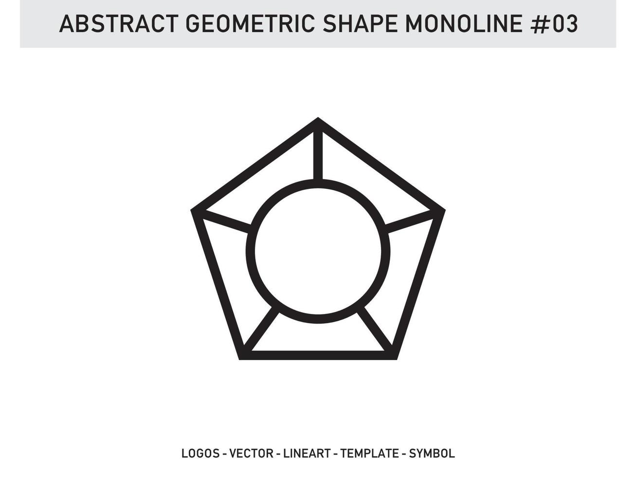 Tile Design Abstract Geometric Shape Monoline Vector Free