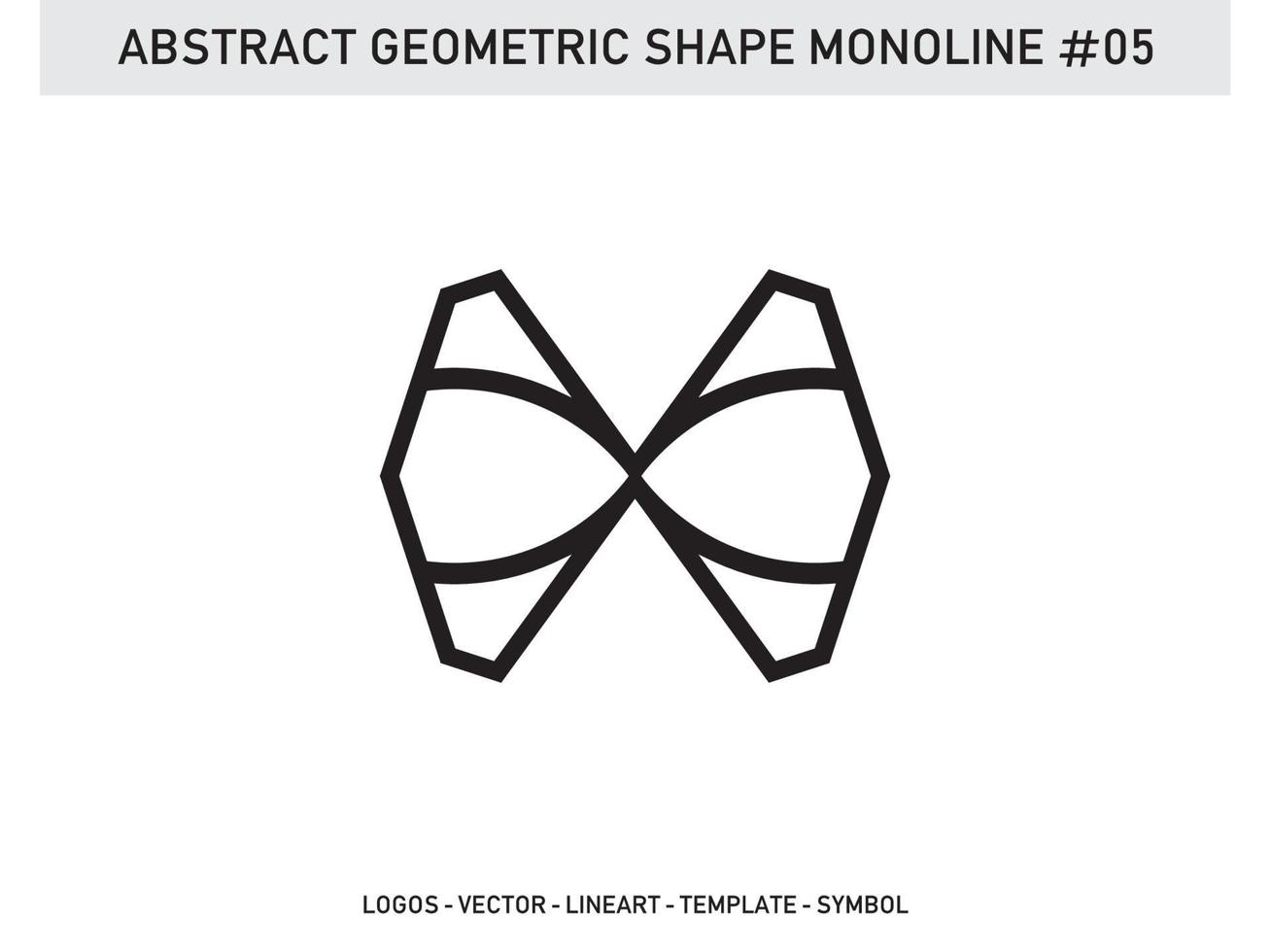 diseño de azulejo de forma abstracta geométrica monoline vector