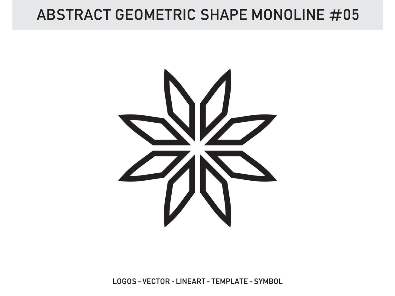 diseño de azulejo de forma abstracta geométrica monoline vector