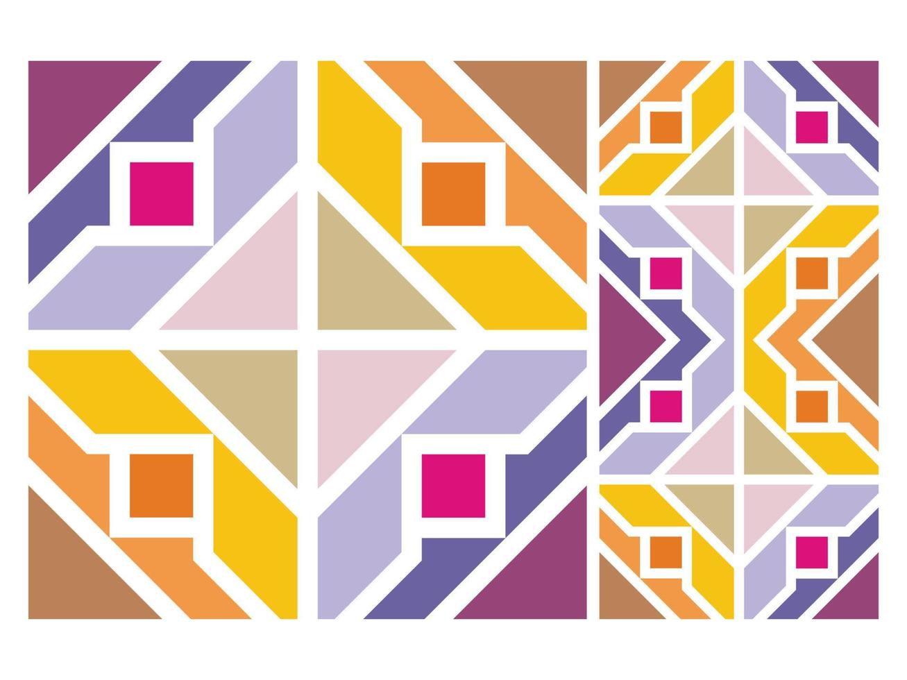 Seamless Pattern Colorful Geometric Abstract Shape Free Vector