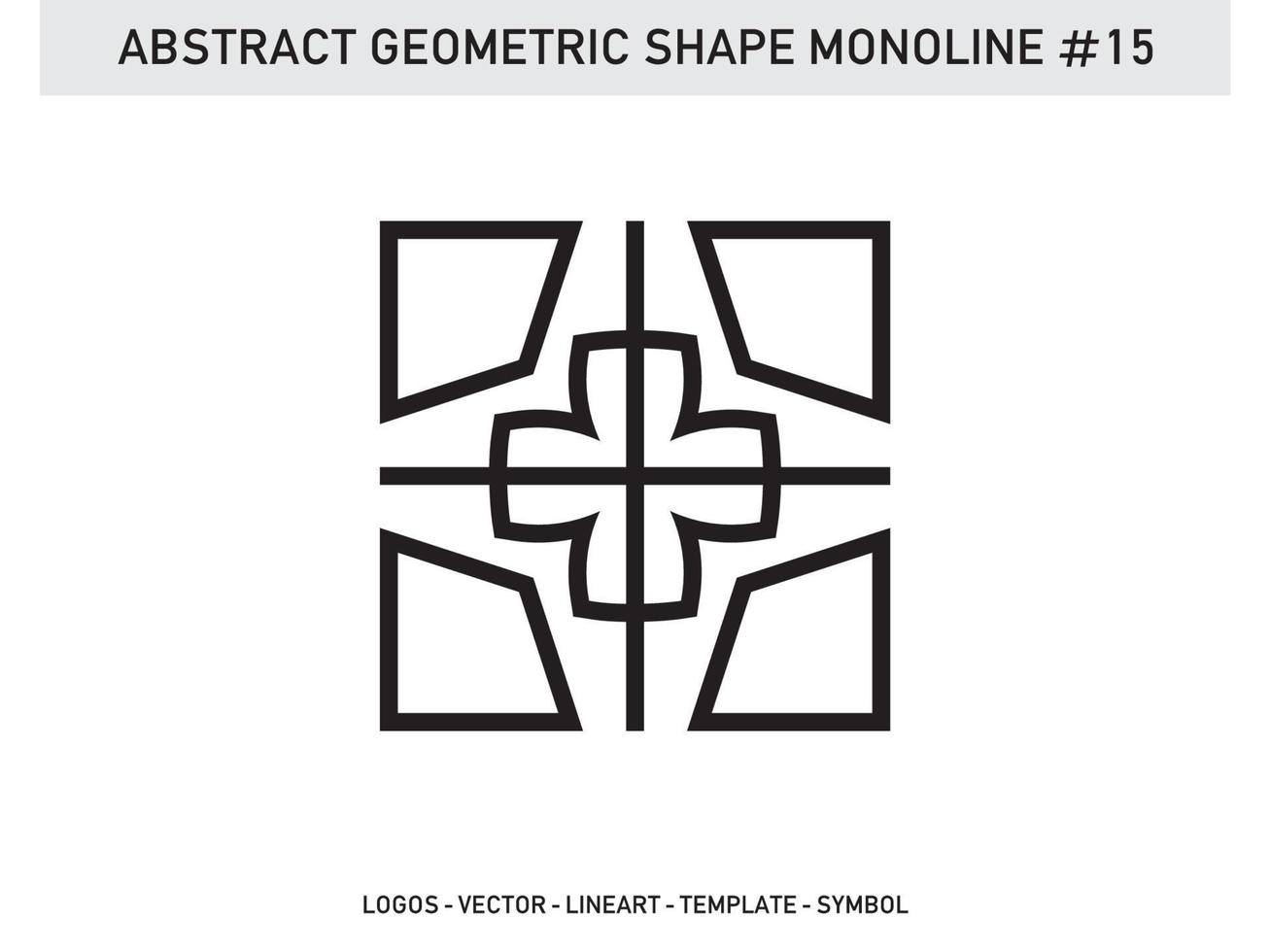 Monoline Lineart Geometric Abstract Shape Pattern Seamless Free vector