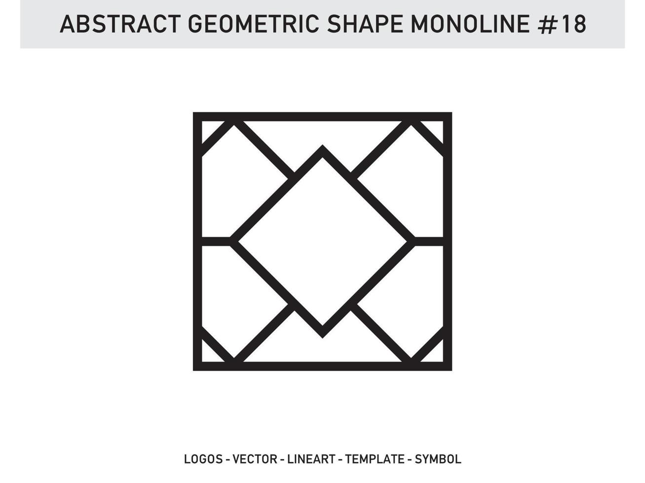 Modern Monoline Gemetric Shape Lineart Tile Design vector