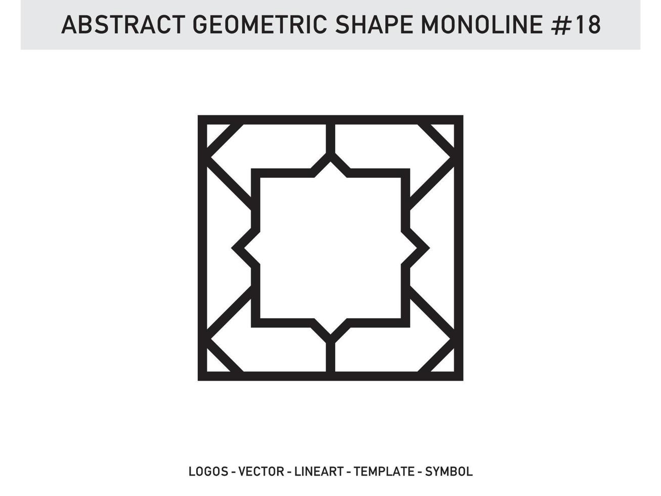 Modern Monoline Gemetric Shape Lineart Tile Design vector