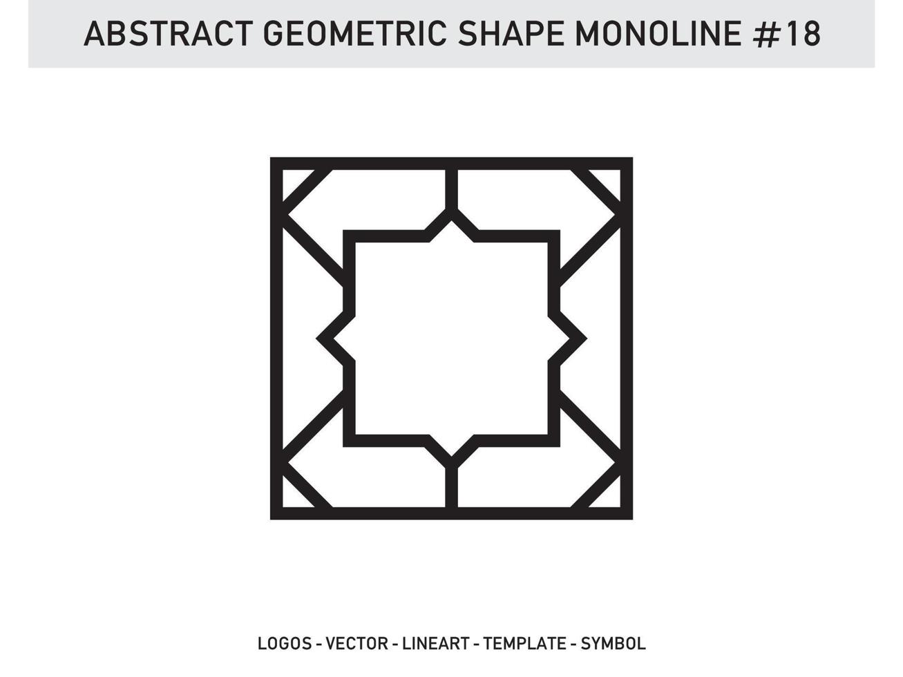 diseño de mosaico lineal de forma geométrica monolínea moderna vector