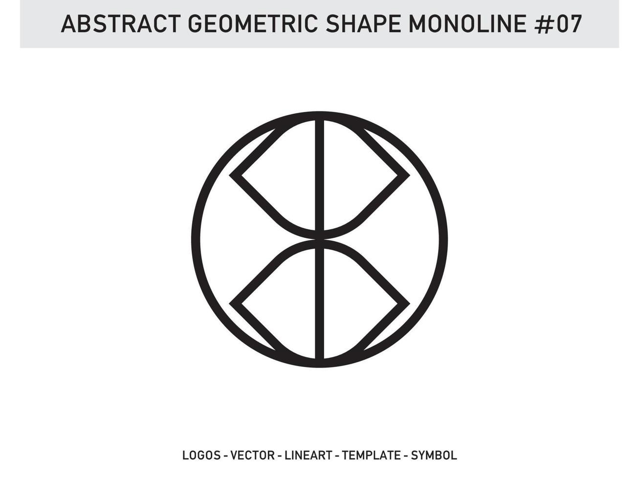 vector decorativo abstracto de diseño de azulejo de forma monolínea geométrica gratis