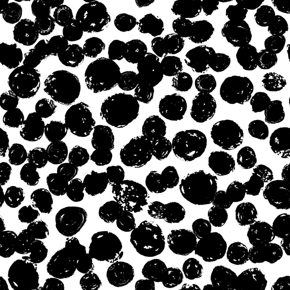 papel tapiz de manchas de tinta negra sobre fondo blanco. grunge círculos de patrones sin fisuras. vector