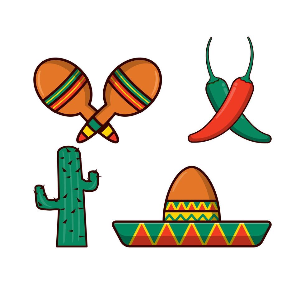 ilustración de estilo de dibujos animados de cinco de mayo vector