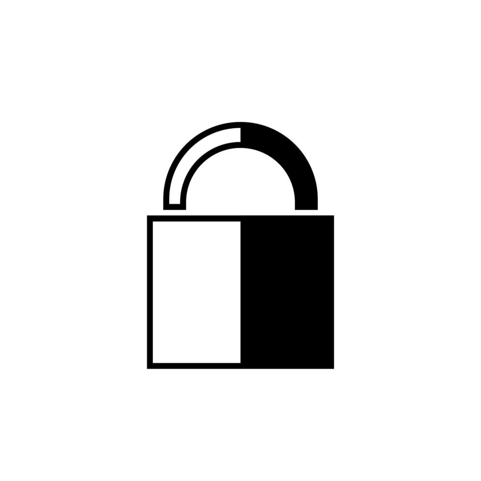 Padlock silhouette icon illustration vector