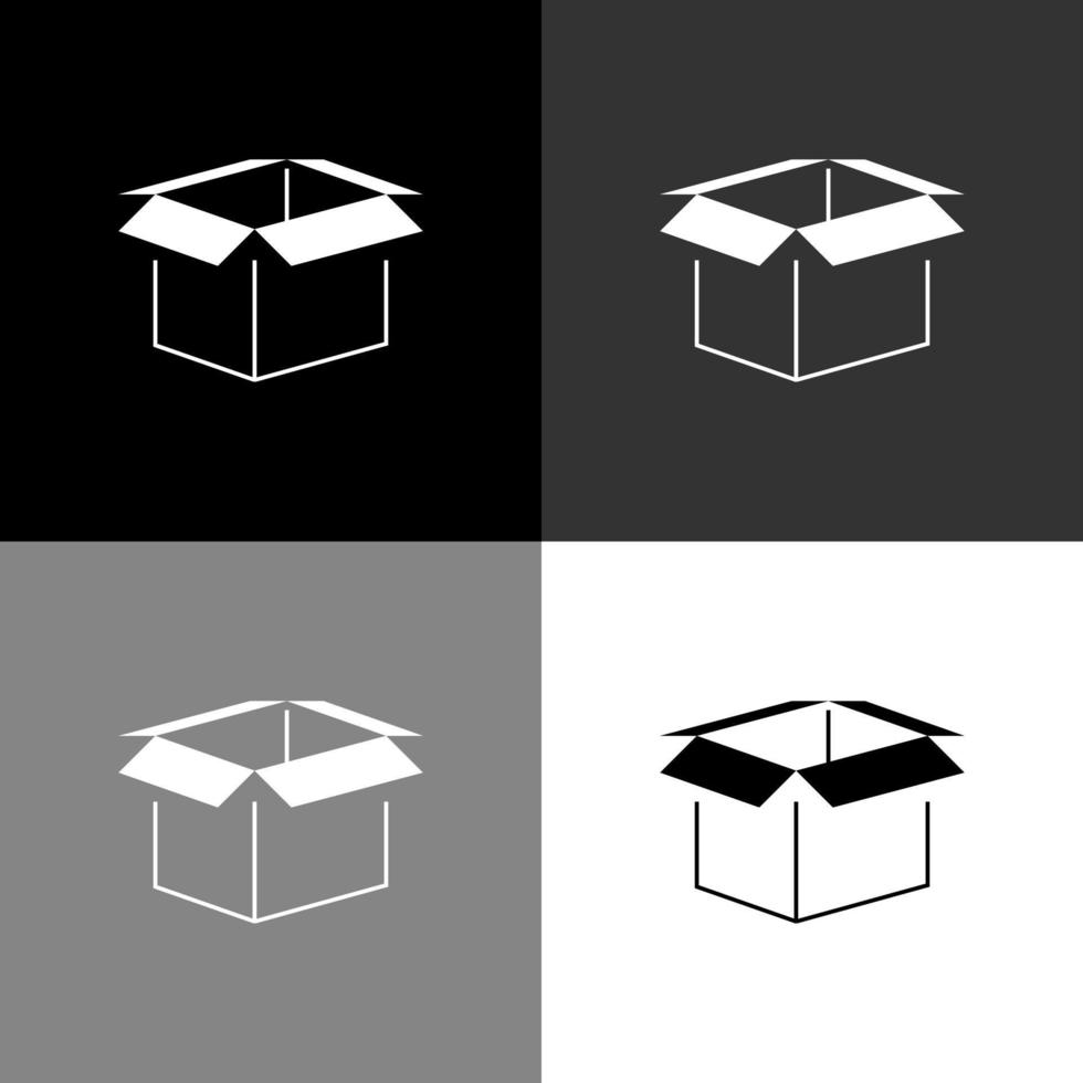 ilustración del logotipo de la caja. icono de objeto concepto vector aislado