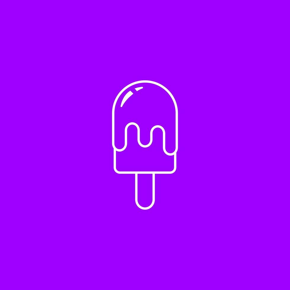 Ice cream outline icon illustration vector