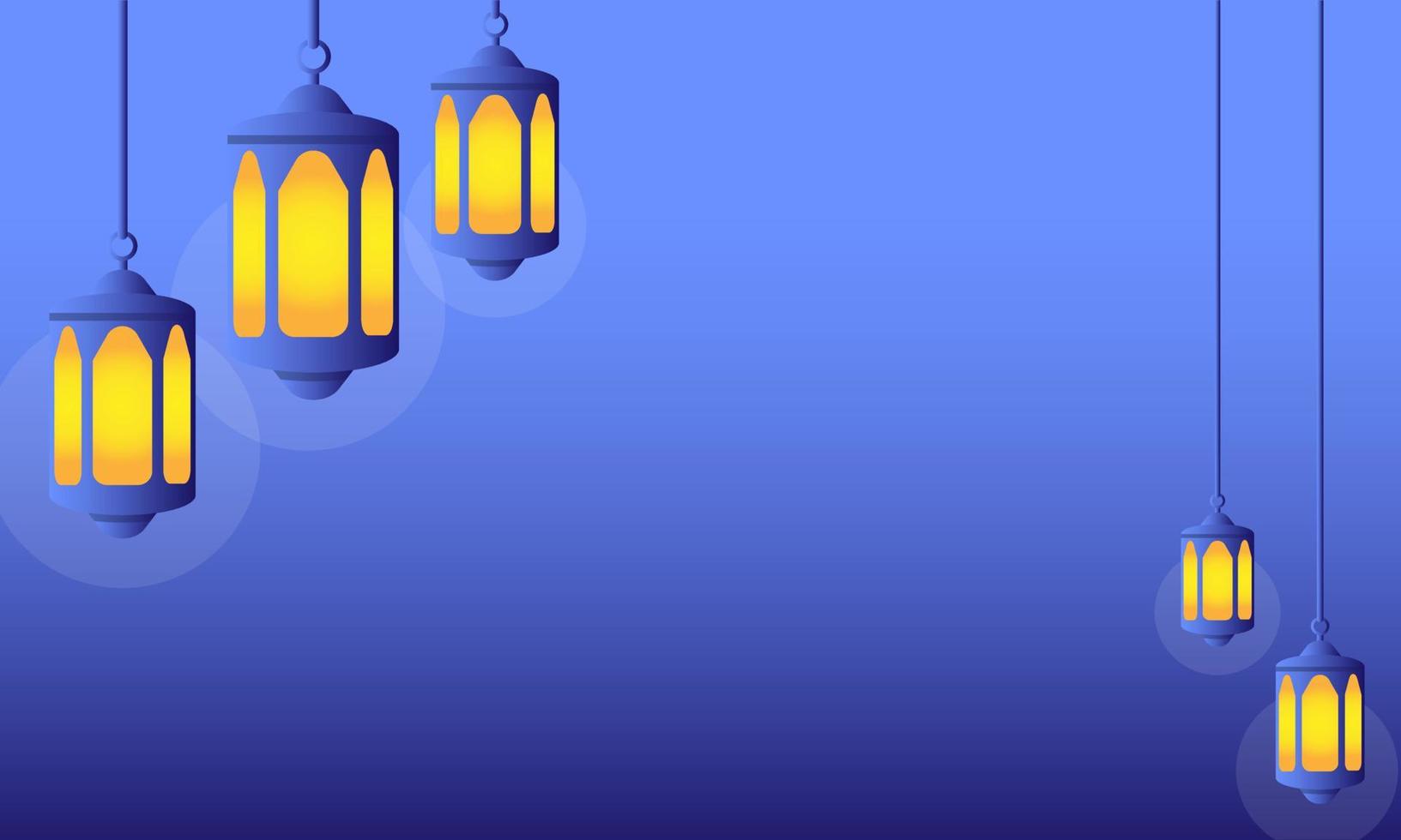 diseño de vector de fondo de lámpara de linterna, para decorar el tema de ramadán.