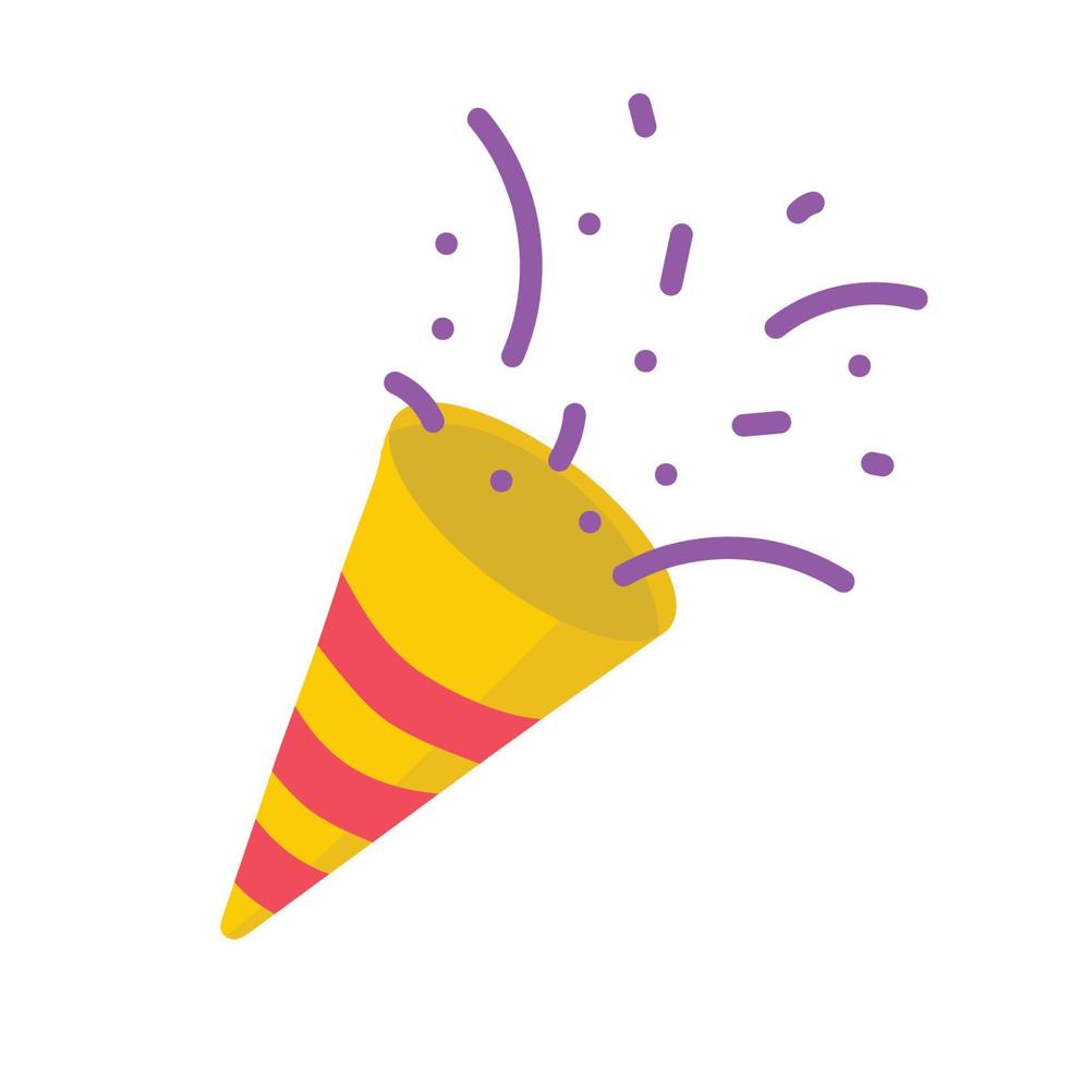 Bright holiday firecracker. Birthday, congratulations, show vector