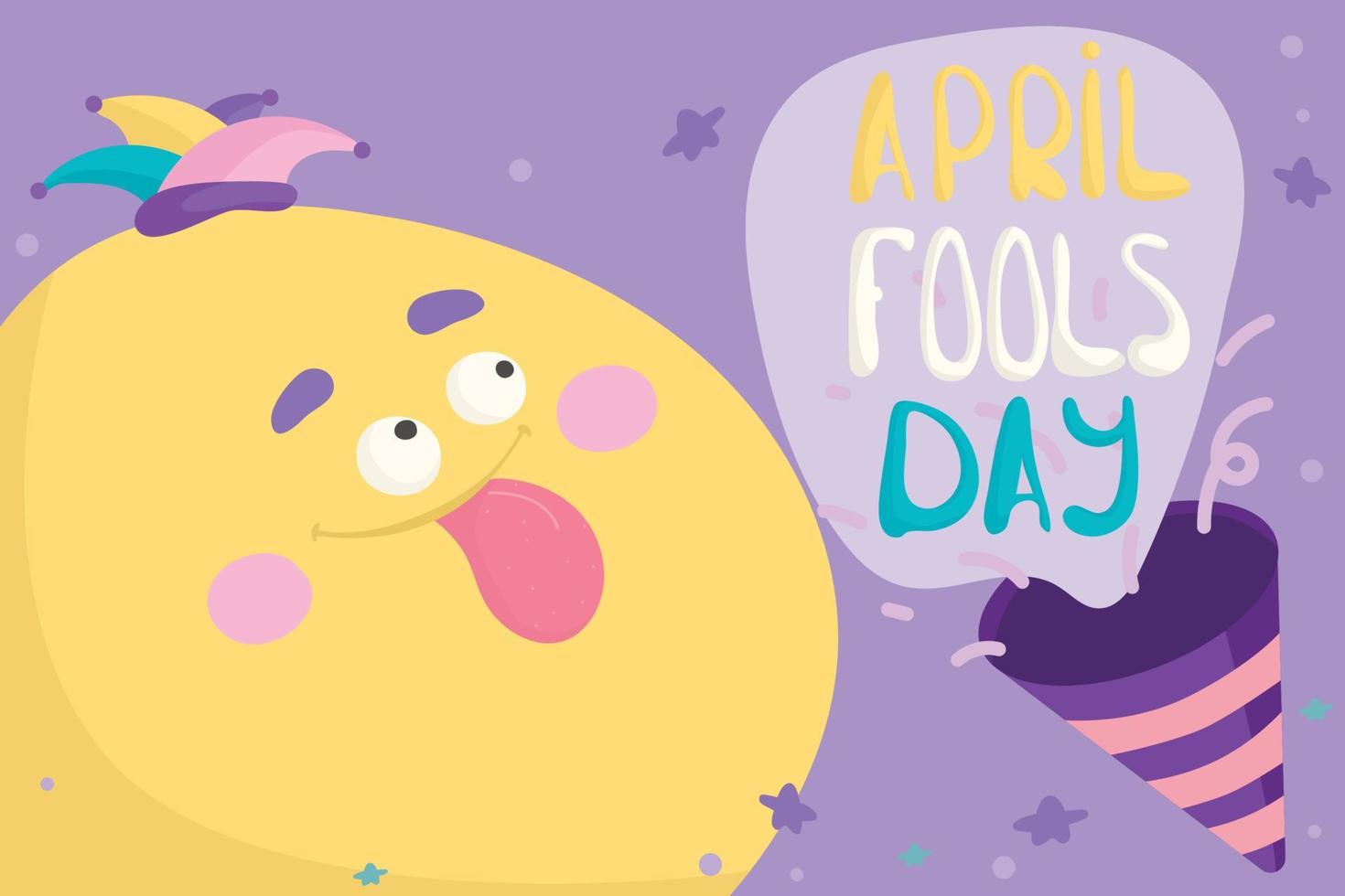 Hand drawn april fools' day illustration. Hand drawn buffoon april fools day vector