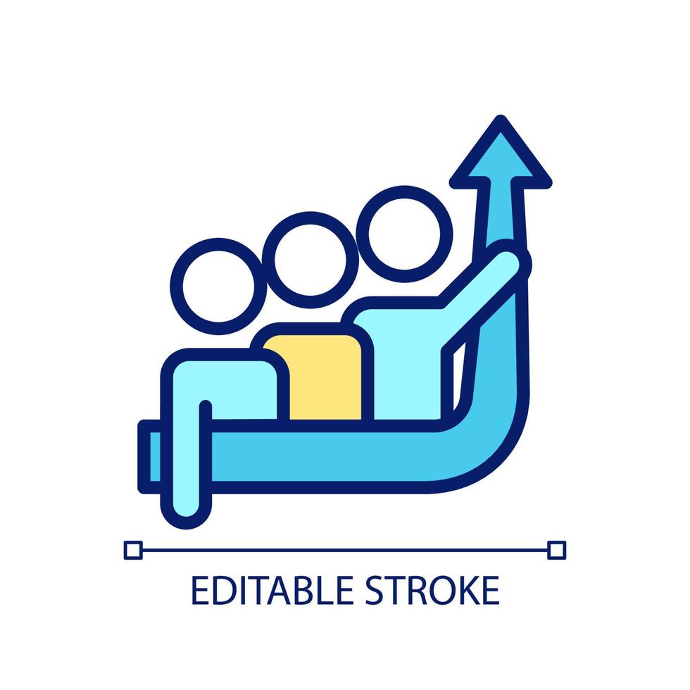 Common goal pixel perfect RGB color icon. Motivation for success. Growth in group progress. Isolated vector illustration. Simple filled line drawing. Editable stroke. Arial font used