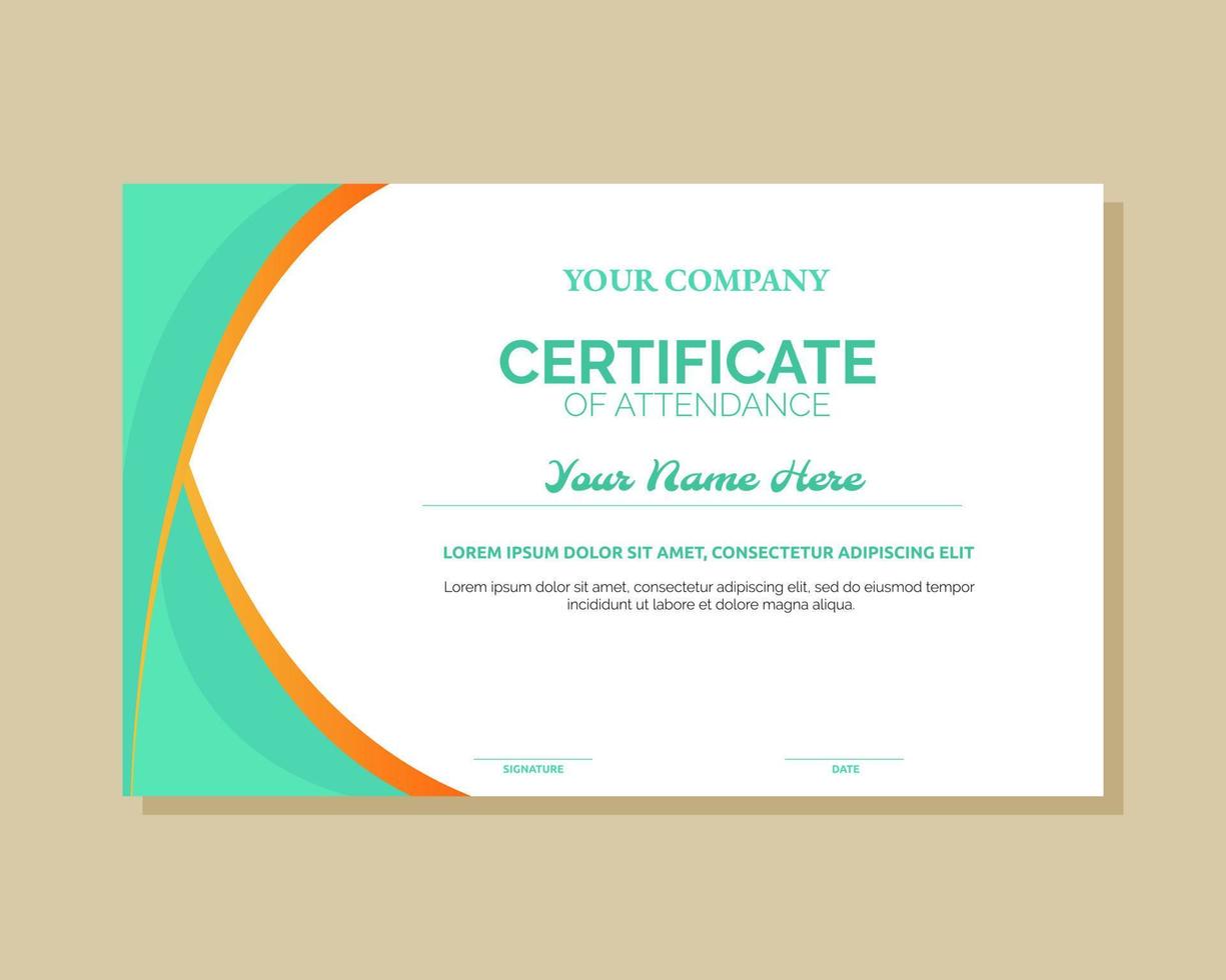 Illustration vector design of certificate template for achieving, appreciation, attending.