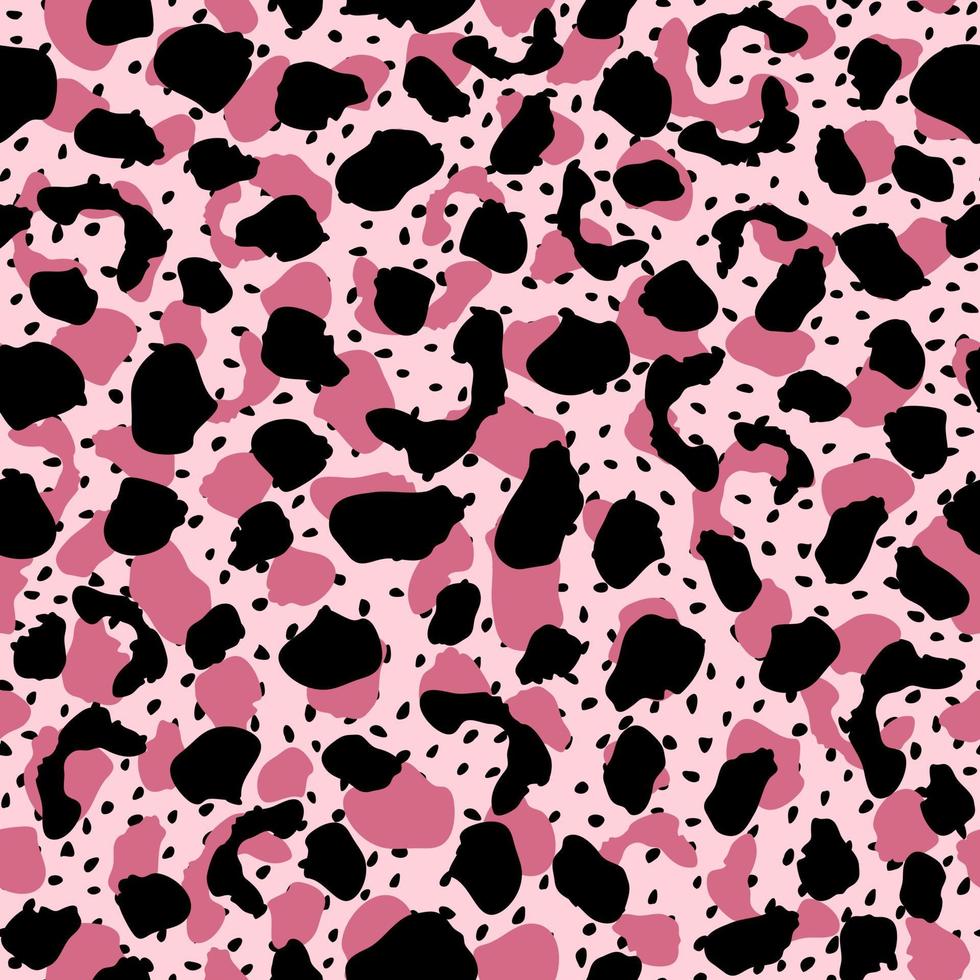 Seamless pattern with abstract leopard skin. Modern animal fur wallpaper. vector