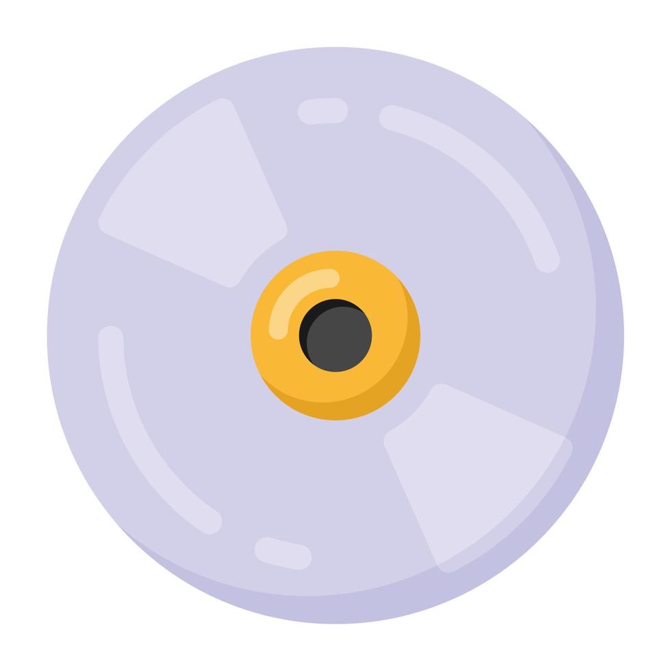 Compact disc icon in flat design, editable vector