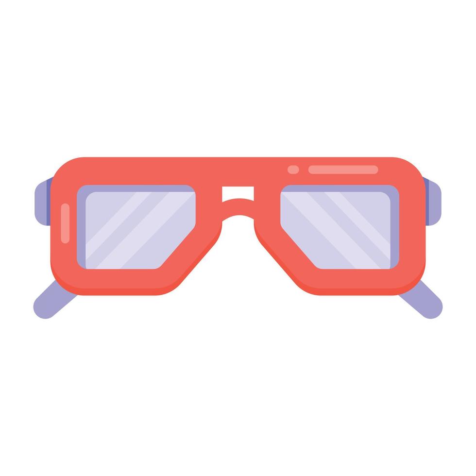 An icon design of 3d glasses in editable style vector