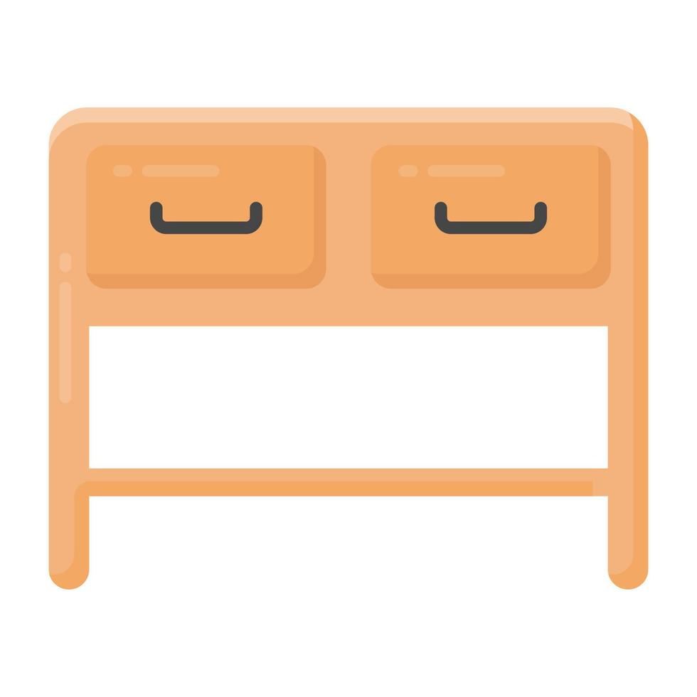 un icono de mesa de cajón de clase en estilo moderno vector