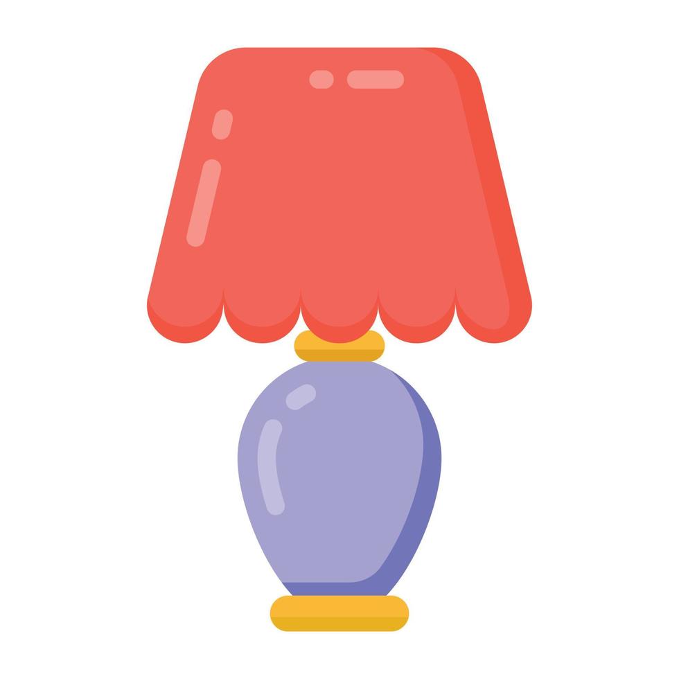 An icon design of bedside lamp icon vector