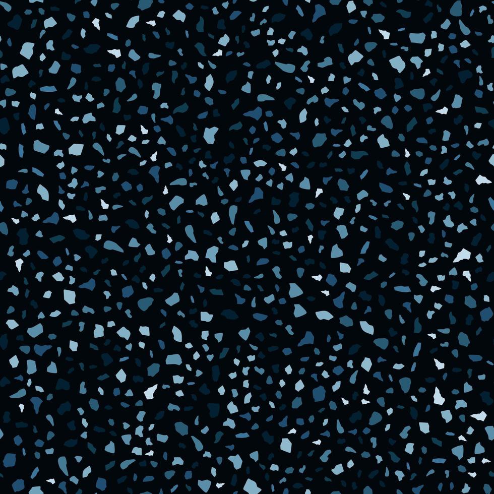 Dark marble wallpaper on black background. Terrazzo seamless pattern vector
